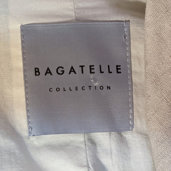 Bagatelle Collection Linen Viscose Drape Front Jacket, 2X - Picture 4 of 9